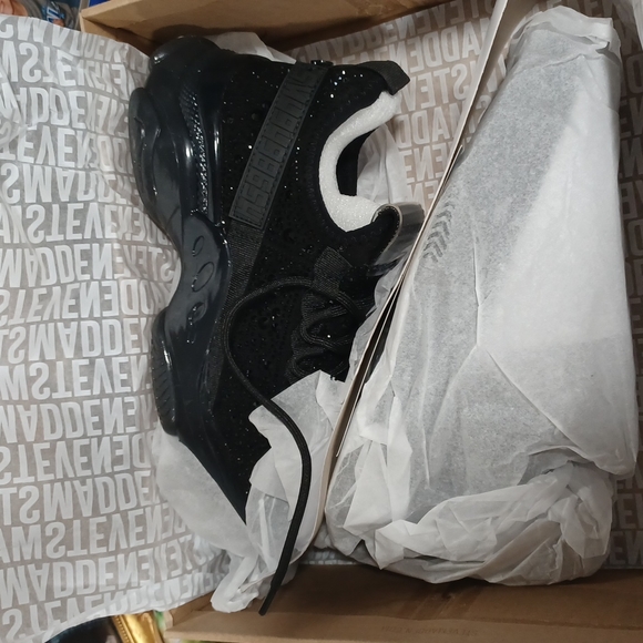 New Steve Madden black Maxima shoes size 8 - Picture 5 of 7